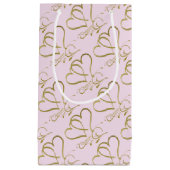 Forever Hearts Gold op Roze Klein Cadeauzakje (Voorkant)