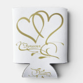Forever Hearts Gold op White Blikjeskoeler (Achterkant)