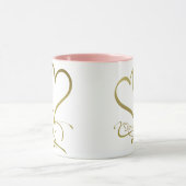 Forever Hearts Gold op White Mok (Midden)