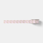 Forever Hearts Goud op Roze Satijnen Lint (Voorkant)