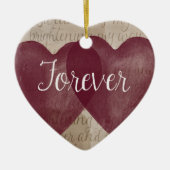 Forever Hearts Keramisch Ornament (Voorkant)