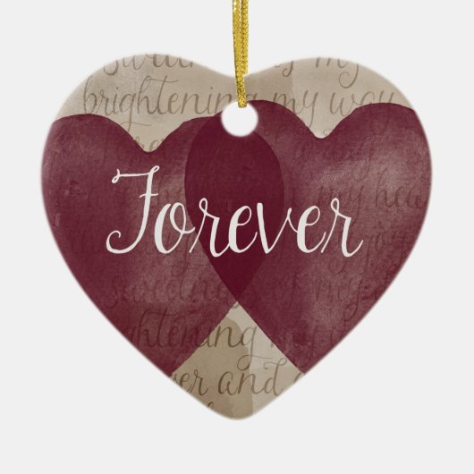 Forever Hearts Keramisch Ornament (Voorkant)