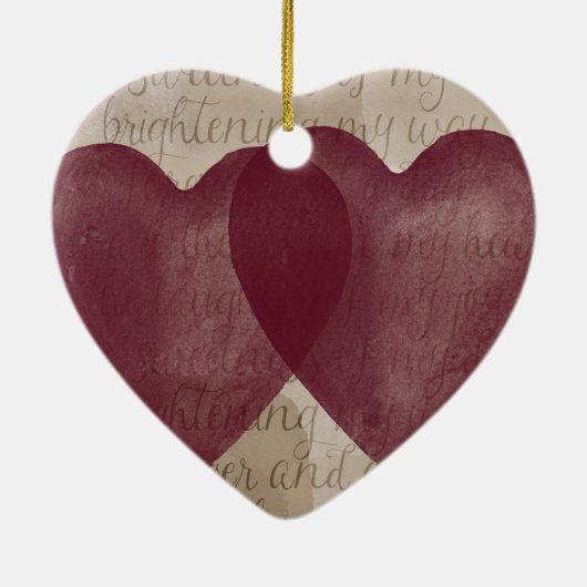Forever Hearts Keramisch Ornament (Achterkant)