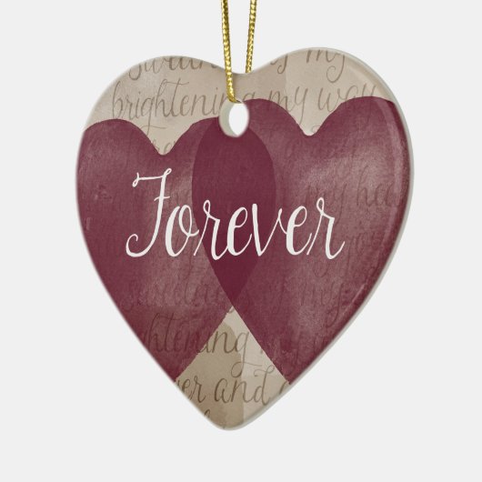 Forever Hearts Keramisch Ornament (Links)