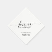 Forever Hearts | Memorial Funeral van Elegant Scri Servet (Hoek)