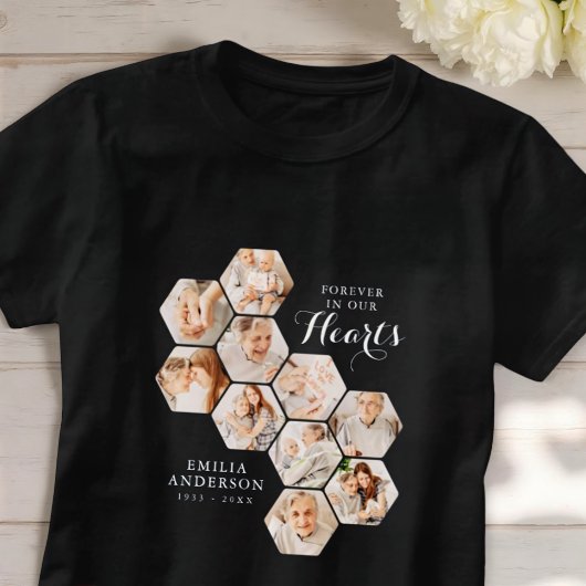 Forever Hearts Memorial Modern 10 foto's T-shirt