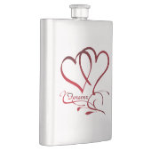 Forever Hearts Red op White Heupfles (Rechts)