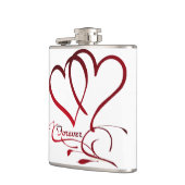 Forever Hearts Red op White Heupfles (Links)