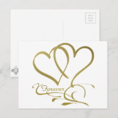 Forever Hecht Goud editable achtergrondkleuren Briefkaart (Voorkant / Achterkant)