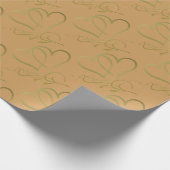 Forever Hecht Goud editable achtergrondkleuren Cadeaupapier (Hoek)