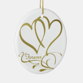 Forever Hecht Goud editable achtergrondkleuren Keramisch Ornament (Rechts)