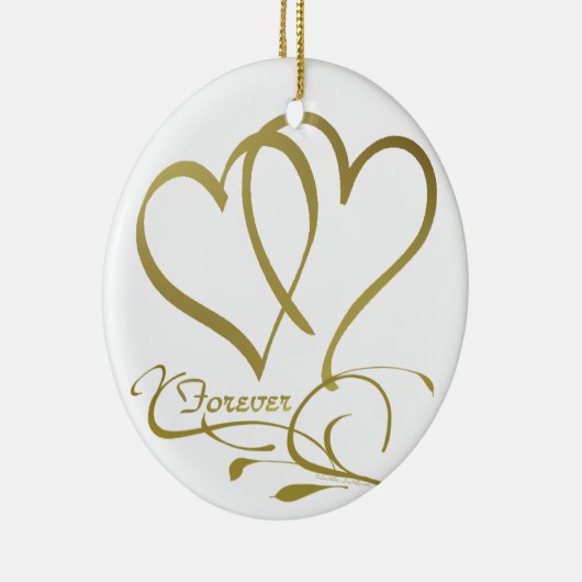 Forever Hecht Goud editable achtergrondkleuren Keramisch Ornament (Rechts)