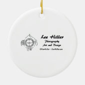 Forever Hecht Goud editable achtergrondkleuren Keramisch Ornament (Achterkant)