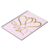 Forever Hecht Goud editable achtergrondkleuren Notitieboek (Linkerzijde)