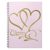 Forever Hecht Goud editable achtergrondkleuren Notitieboek (Voorkant)