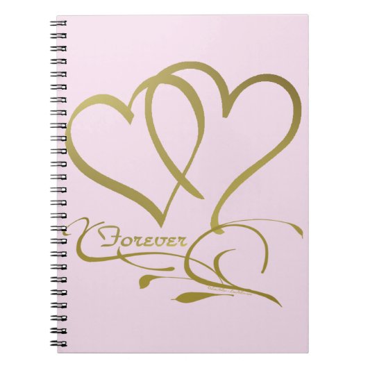 Forever Hecht Goud editable achtergrondkleuren Notitieboek (Voorkant)