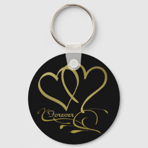 Forever Hecht Goud editable achtergrondkleuren Sleutelhanger