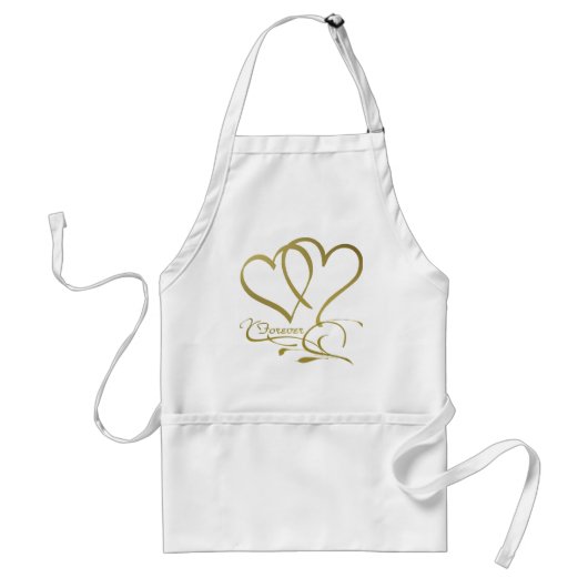 Forever Hecht Goud editable achtergrondkleuren Standaard Schort (Voorkant)