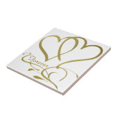 Forever Hecht Goud editable achtergrondkleuren Tegeltje (Zijkant)