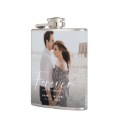 Forever heeft een aardig ring Modern Foto Verlovin Heupfles (Links)