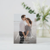 Forever heeft een mooi ringfoto Verloving Modern S Aankondigingskaart (Staand voorkant)