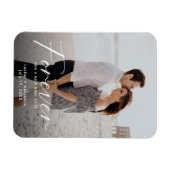 Forever heeft een mooi ringfoto Verloving Modern S Magneet (Horizontaal)