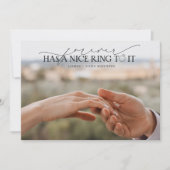 Forever heeft een mooie ring Elegant 2 foto Verlov Aankondiging (Voorkant)