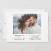 Forever heeft een mooie ring elegante 2 foto bruil aankondiging (Achterkant)