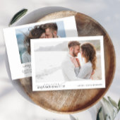 Forever heeft een mooie ring elegante 2 foto bruil aankondiging