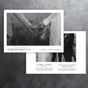 Forever heeft een mooie ring elegante 2 foto bruil aankondiging