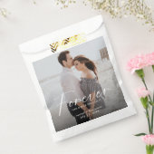 Forever heeft een mooie ring Foto Verloving Modern Bedankzakje (Gezegeld)