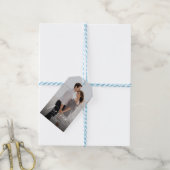 Forever heeft een mooie ring Foto Verloving Modern Cadeaulabel (Met Touw)