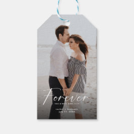 Forever heeft een mooie ring Foto Verloving Modern Cadeaulabel