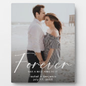 Forever heeft een mooie ring Foto Verloving Modern Fotoplaat (Voorkant)