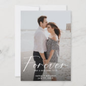 Forever heeft een mooie ring Foto Verloving Modern Save The Date (Voorkant)
