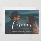 Forever heeft een mooie ring voor het fotohuwelijk aankondiging (Voorkant)