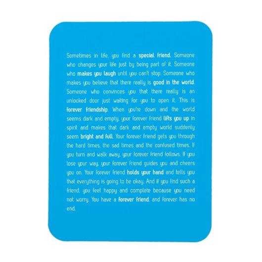 Forever heeft geen einde magneet (Verticaal)