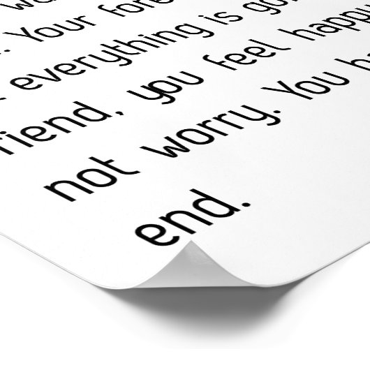 Forever heeft geen einde poster (Hoek)