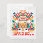 Forever Hippie Soul - Kleurrijke Bus Feestdagenkaart (Voorkant / Achterkant)