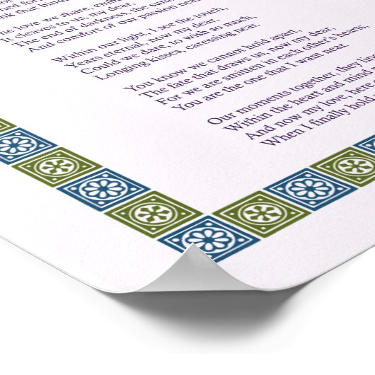 Forever Hold Me Near - A Love Poem - Print (Hoek)