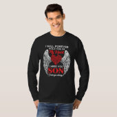 Forever Hold My Son In My Heart Grieving Memorial  T-shirt (Voorkant volledig)