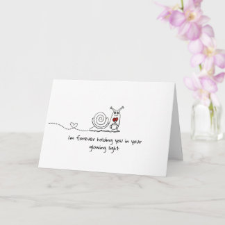 "Forever Holding You" Cute Snail Card Kaart