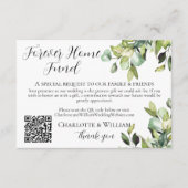 Forever Home Fund QR Code Elegant Green Botanicals Informatiekaartje (Voorkant)