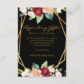 Forever Home Fund Zwart Goud Geometrisch Bloemen Informatiekaartje (Voorkant)