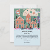 Forever Home Pastel Hearts Adoptie Foster Shower Bedankkaart (Voorkant)