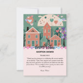 Forever Home Pastel Hearts Adoptie Foster Shower Bedankkaart (Voorkant)