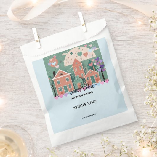Forever Home Pastel Hearts Adoptie Foster Shower Bedankzakje (Geknipt)