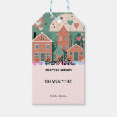 Forever Home Pastel Hearts Adoptie Foster Shower Cadeaulabel (Voorkant)