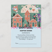 Forever Home Pastel Hearts Adoptie Foster Shower Informatiekaartje (Voorkant)