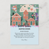 Forever Home Pastel Hearts Adoptie Foster Shower Informatiekaartje (Voorkant)